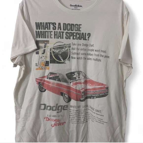 Dodge Retro Graphic Men's Cream T-Shirt - Picture 2 of 4